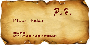 Placz Hedda névjegykártya